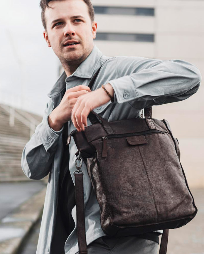 Ray, Leather Messenger Bag